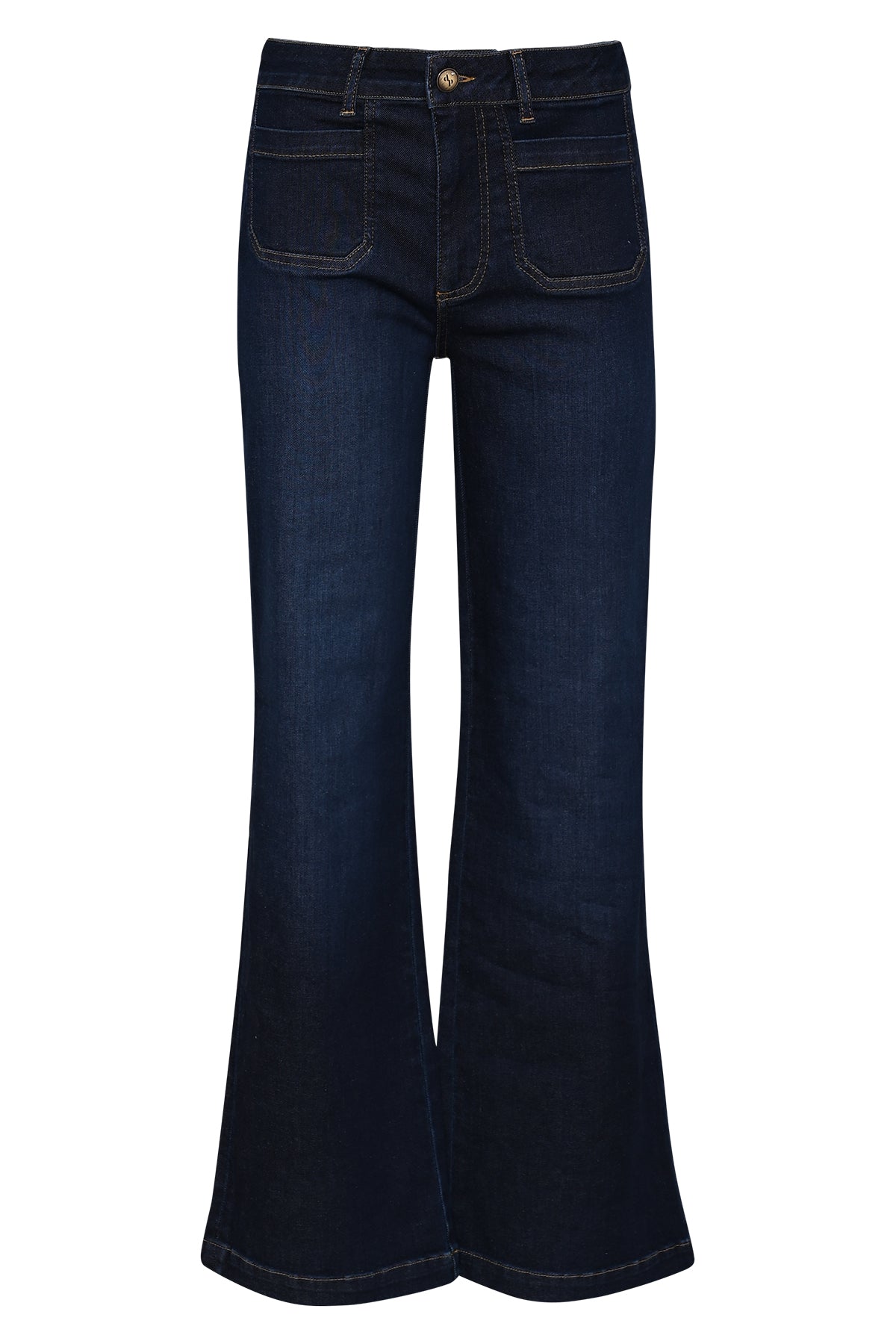 bobby jeans in donkerblauw van dnm pure met een semi wide leg fit