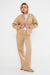 camel broek straight fit brooke met een zelfde kleur jasje 