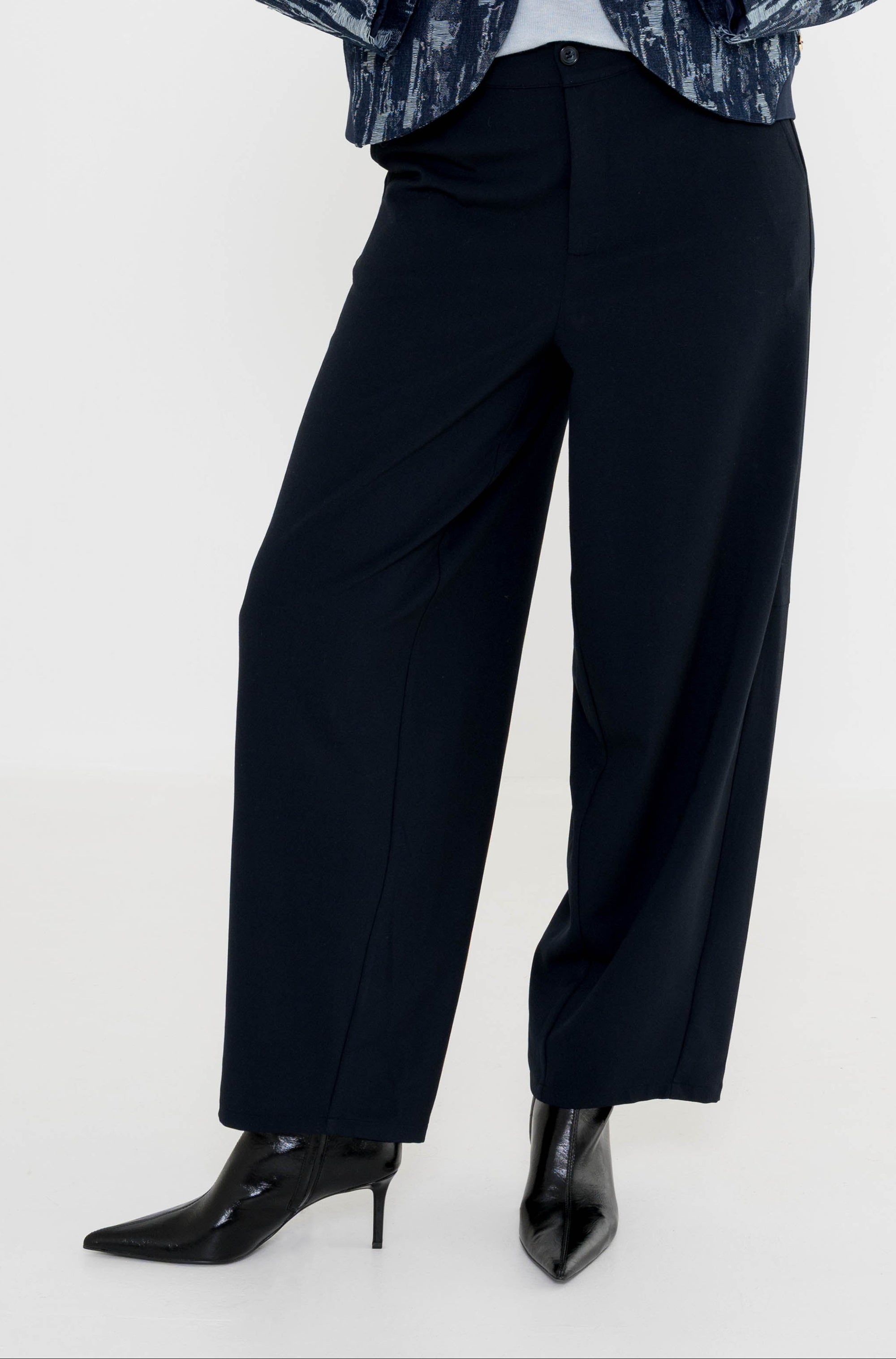 barrel wide fit broek donkerblauw imola