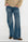 vintage wide leg jeans porto van zizo met een gestreepte camel shirt