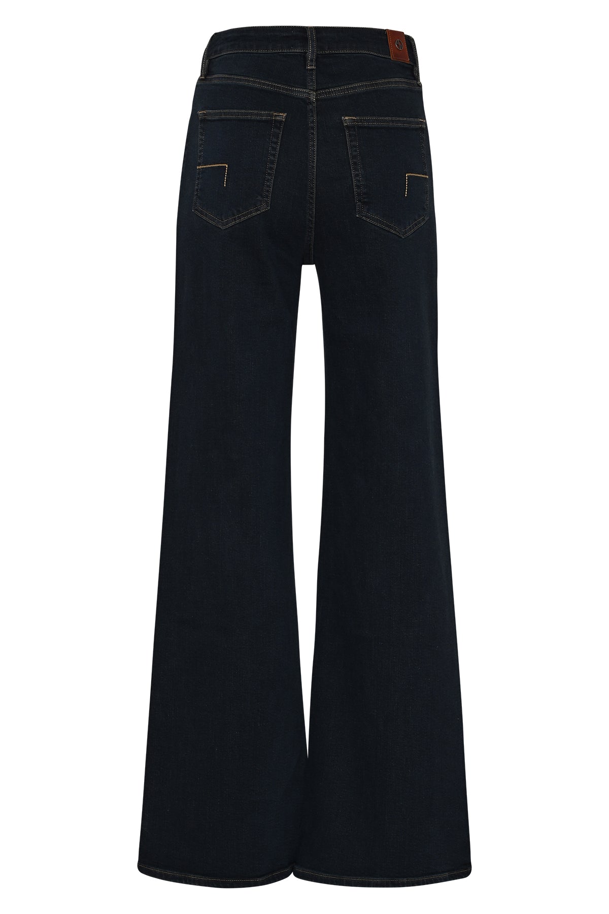 achterkant wide leg jeans francis olive indigo met dnm pure zakken