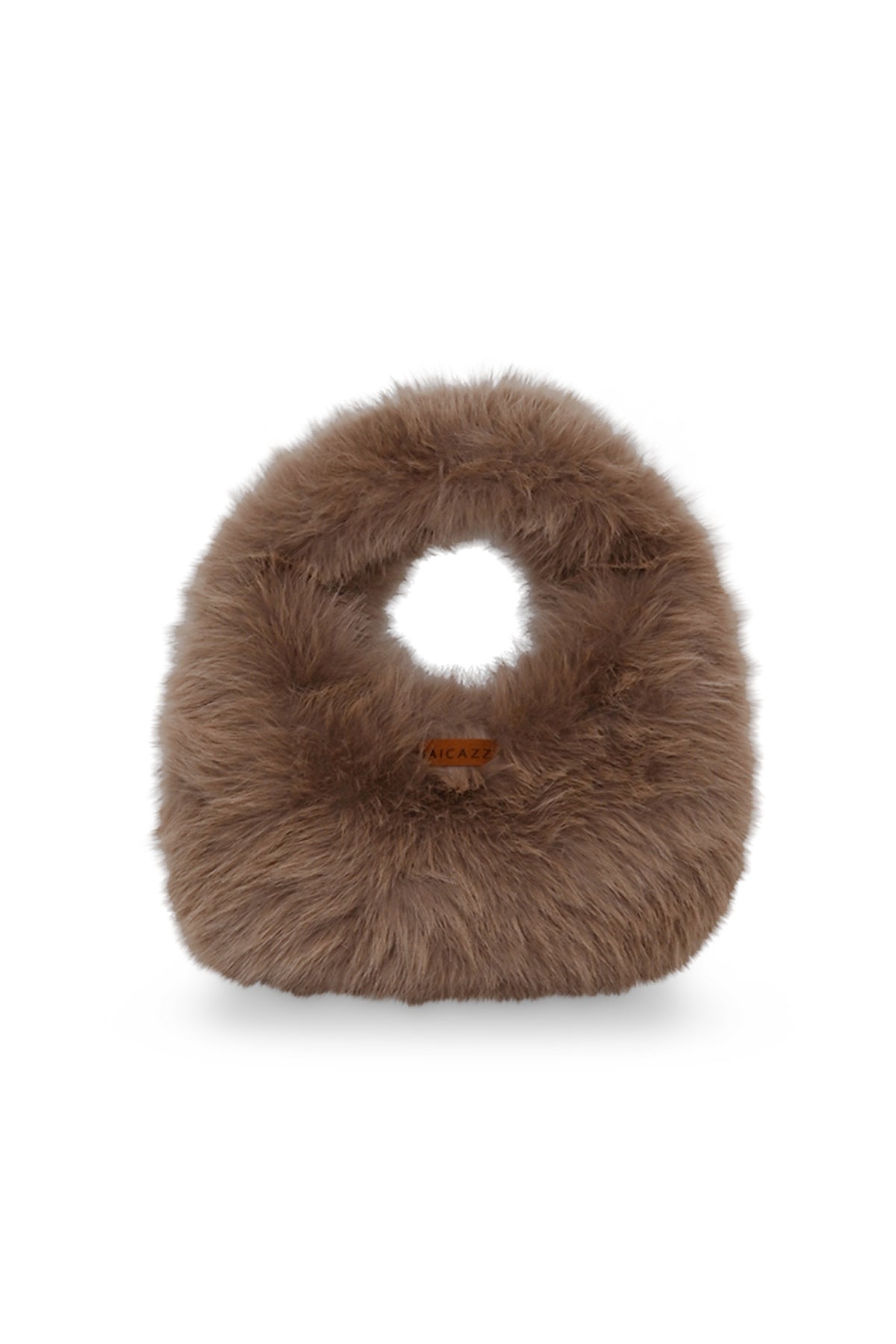 beige teddy hobo-bag