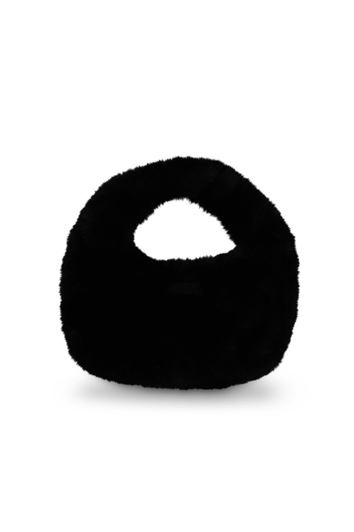 zwarte hobo tas in teddystof van maicazz