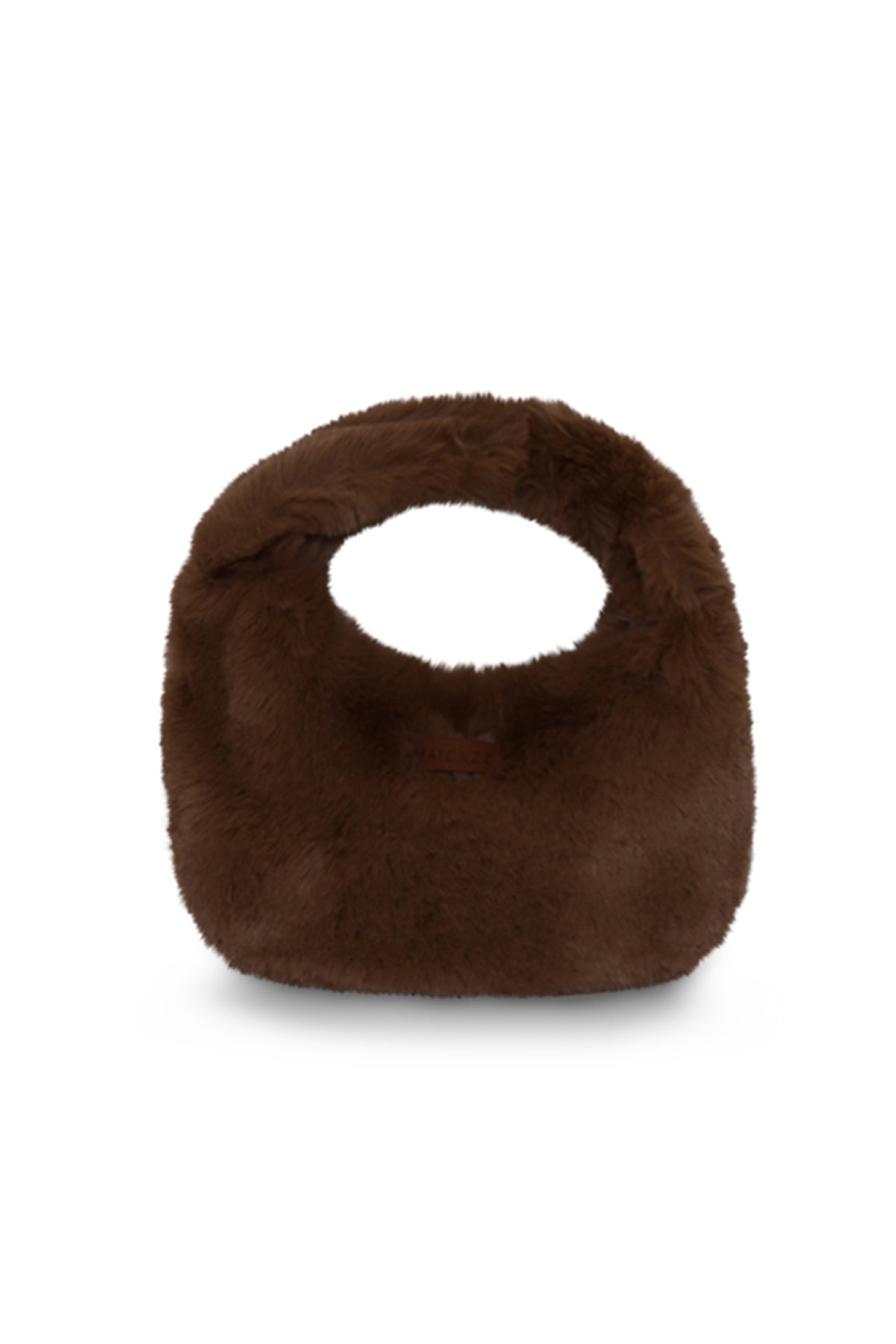 donkere zandkleur teddy tas hobo 
