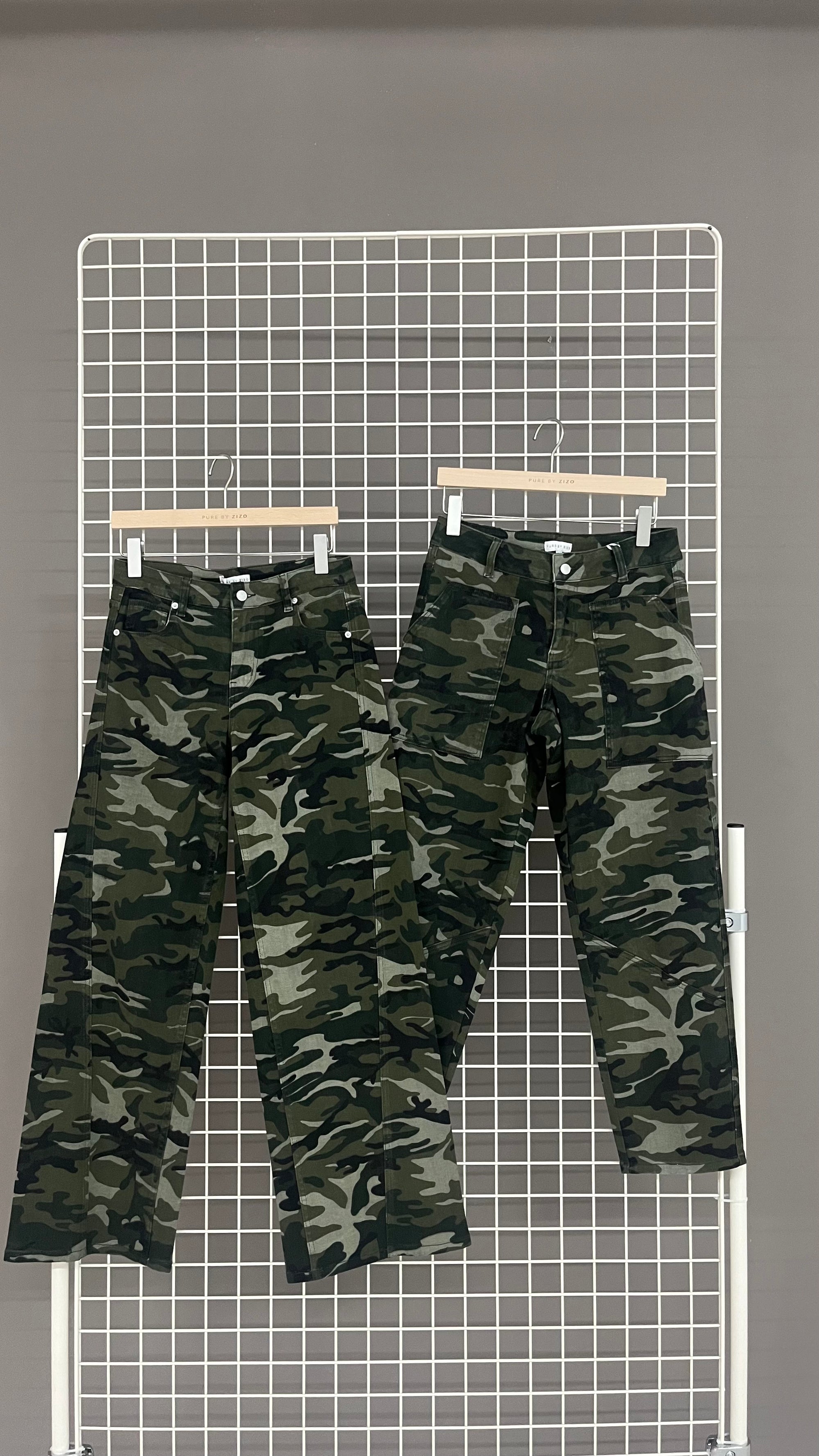 Camo print wide leg jeans Lisboa