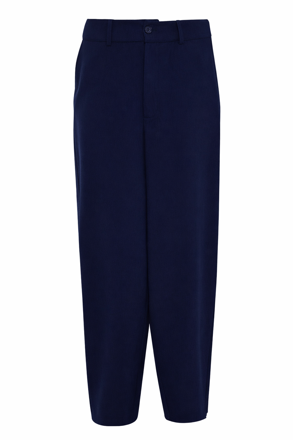 imola donkerblauwe wide leg barrel met knoopsluiting