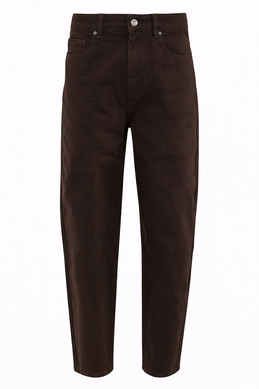 bruine barrel jeans lagos van zizo
