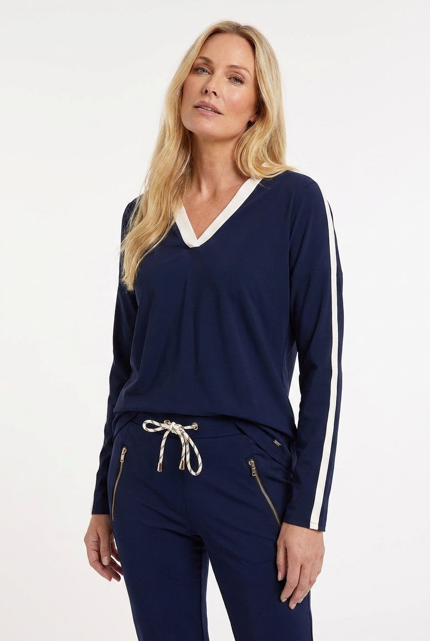 Travelshirt donkerblauw Losina