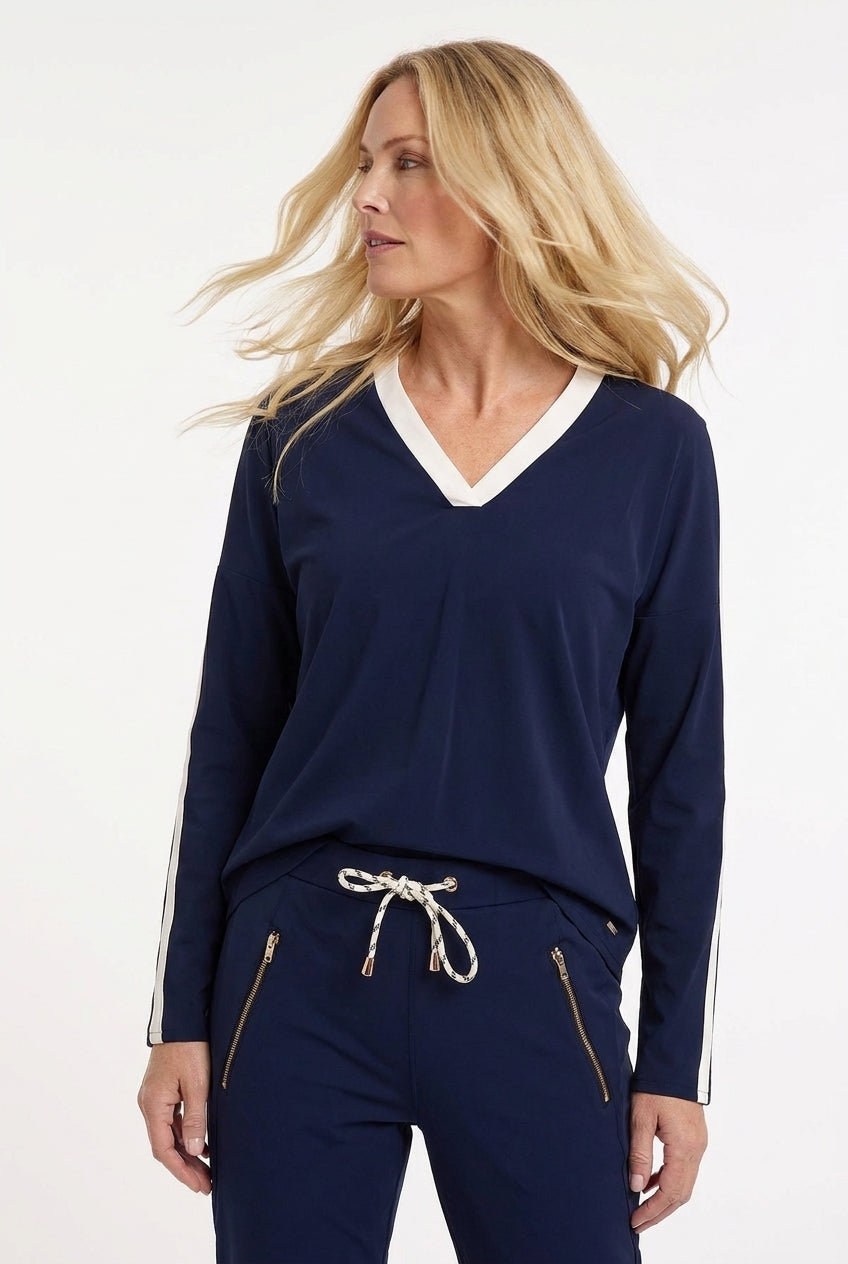 Travelshirt donkerblauw Losina