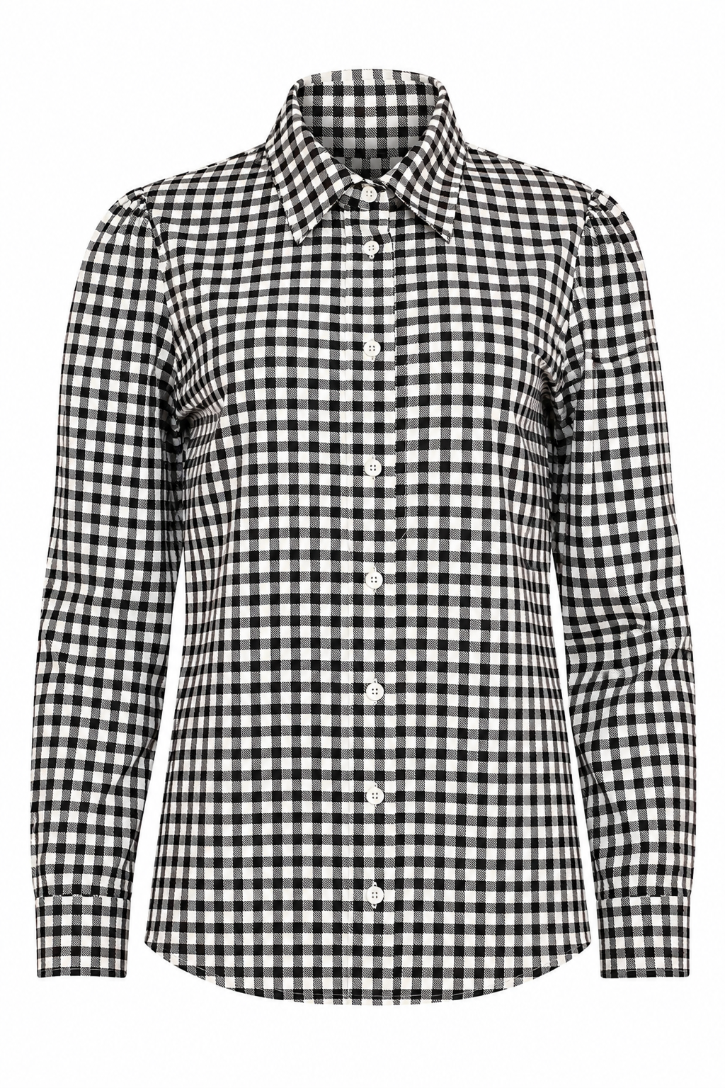klassieke blouse payette met ruitmotief zonder de stropdas