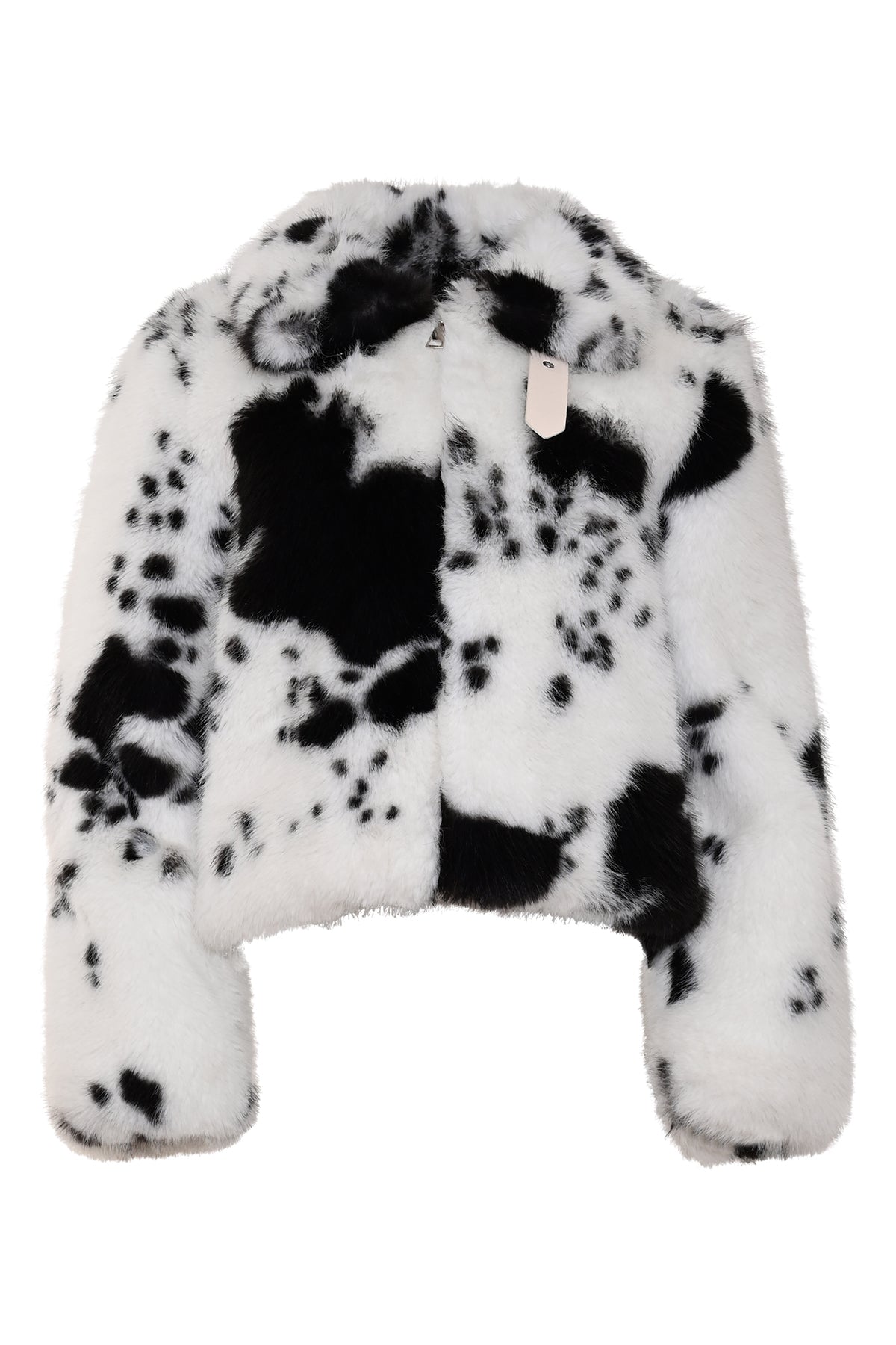 veyla korte damesjas met koeienprint met ritssluiting