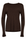 viana bruin shirt met lange mouwen en ronde hals