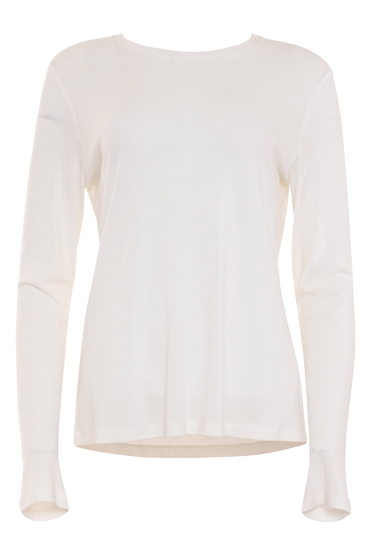 viana offwhite shirt van maicazz met ronde hals en lange mouwen 