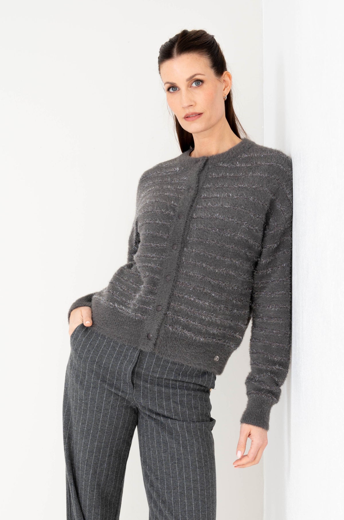 Antraciet vest Zallejo