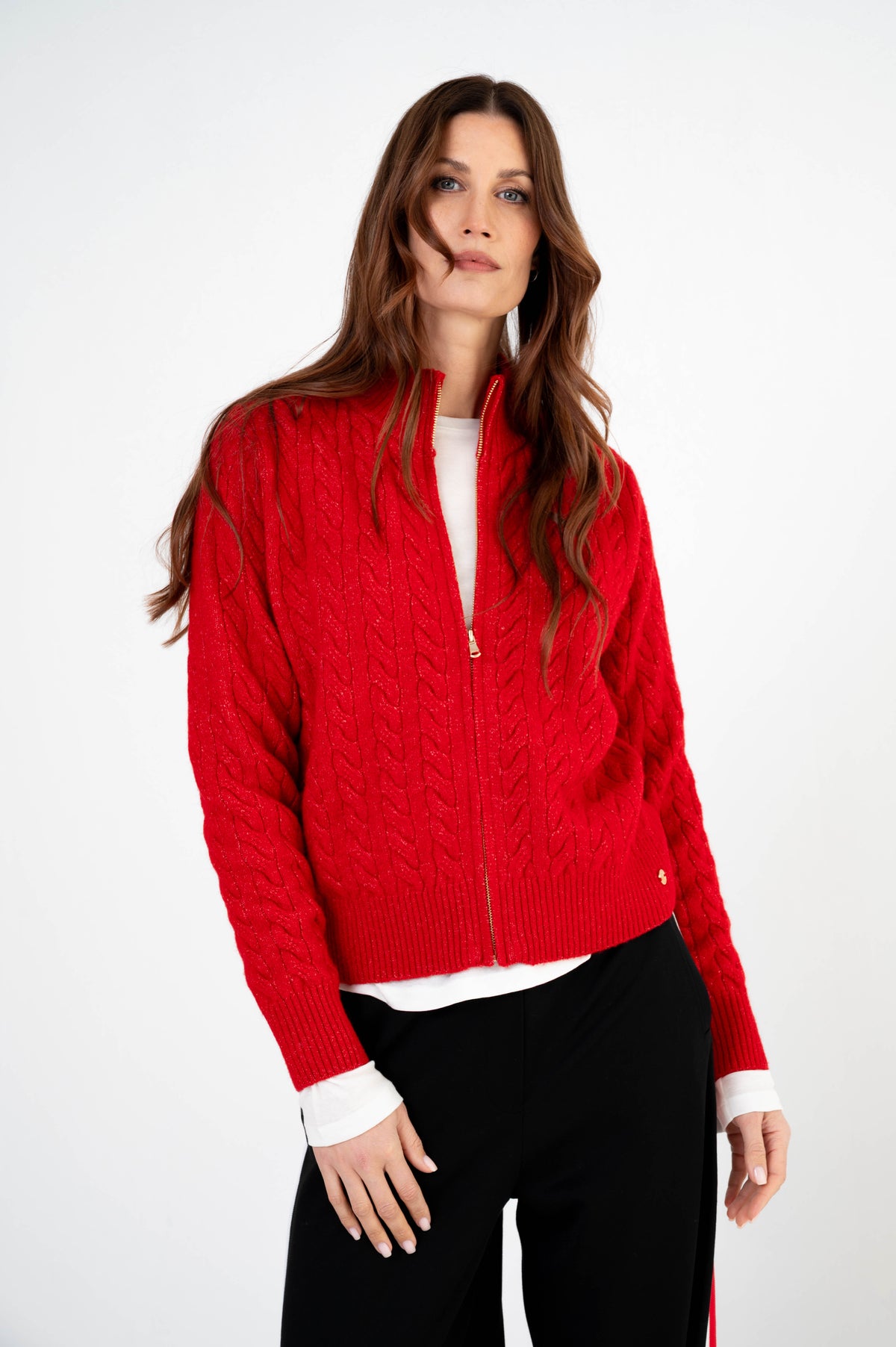 Perel kabelvest rood